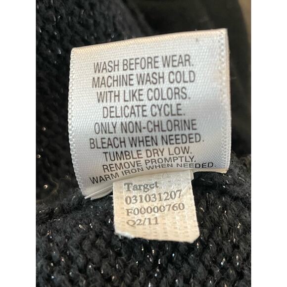 Cherokee girls Black metallic knit sweater dress 4T ruffles - Picture 8 of 9